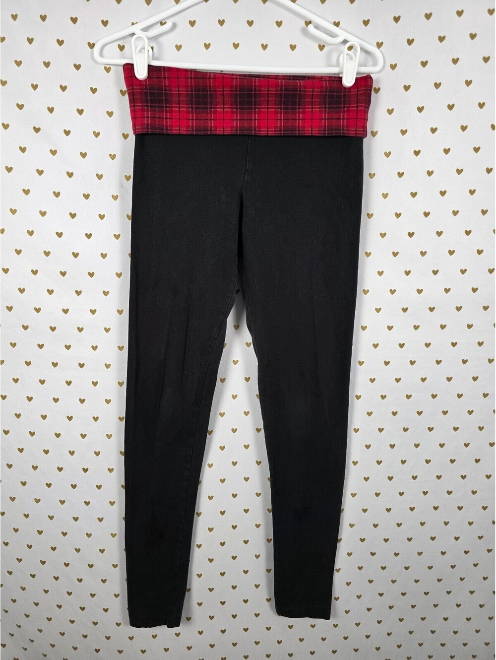 Victorias Secret SMALL SHORT Ankle Skinny Foldover Yoga Pants Leggings Vintage